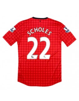 Manchester United SCHOLES #22 Retro Jersey Home 2012/13