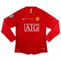 Retro Manchester United UCL Final Home Long Sleeve Jersey 2007/08