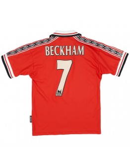 Beckham #7 Manchester United Retro Home Jersey 1999/00