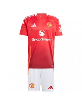 Kids Manchester United Home Jersey Kit 2024/25