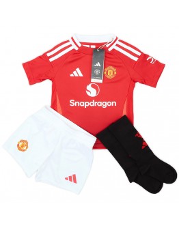 Kids Manchester United Home Full Kit(Jersey+Shorts+Socks) 2024/25