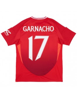 GARNACHO #17 Manchester United Home Jersey 2024/25 - Man United Font