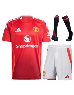 [Super Replica] Manchester United Home Full Kit(Jersey+Shorts+Socks) 2024/25