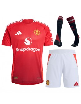 Manchester United Home Match Jersey+Shorts+Socks Full Kit Player Version 2024/25