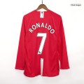 Manchester United RONALDO #7 Retro Jersey Long Sleeve 2007/08