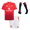 Kids Manchester United Home Full Kit(Jersey+Shorts+Socks) 2024/25