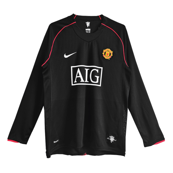 Retro Manchester United Away Long Sleeve Jersey 2007/08