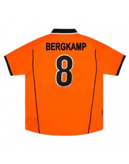 BERGKAMP #8 Retro Netherlands Home Jersey World Cup 1998