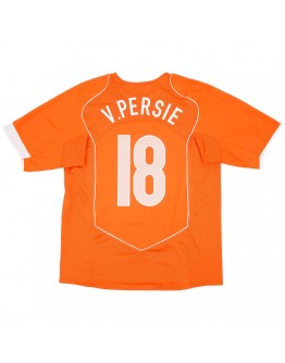 V.PERSIE #18 Netherlands Retro Jersey Home EURO 2004