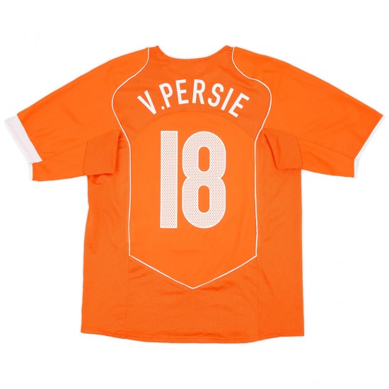 V.PERSIE #18 Netherlands Retro Jersey Home EURO 2004