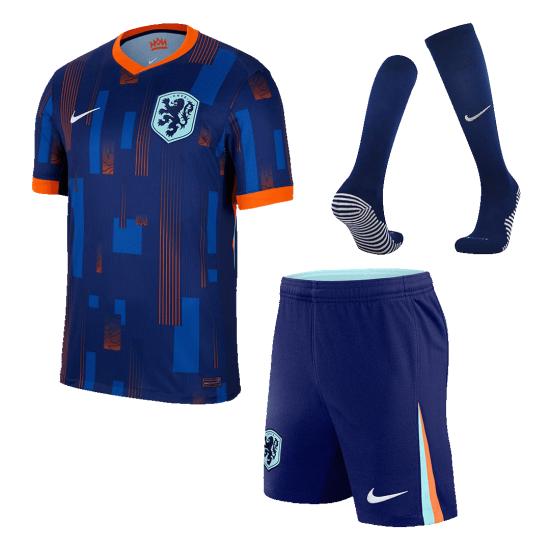 Netherlands Away Whole Kit(Jersey+Shorts+Socks) Euro 2024