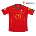 Portugal Figo #7 Retro Jersey Home Euro Cup Final 2004