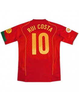 Portugal Rui Costa #10 Retro Jersey Home Euro Cup Final 2004