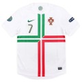 Portugal Ronaldo #7 Retro Jersey Away Euro Cup 2012