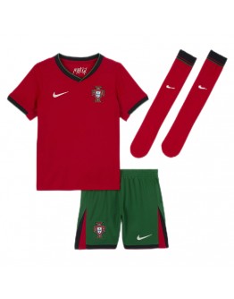 Kids Portugal Home Whole Kit Jersey+Shorts+Socks Euro 2024