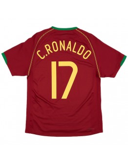 C.RONALDO #17 Portugal Retro Home Jersey World Cup 2006