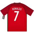 Ronaldo #7 Portugal Retro Jersey Home Euro Cup 2016