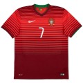 RONALDO #7 Retro Portugal Home Jersey 2014