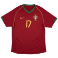 C.RONALDO #17 Portugal Retro Home Jersey World Cup 2006