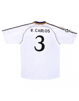 R.Carlos #3 Retro Real Madrid Home Jersey 1998/00