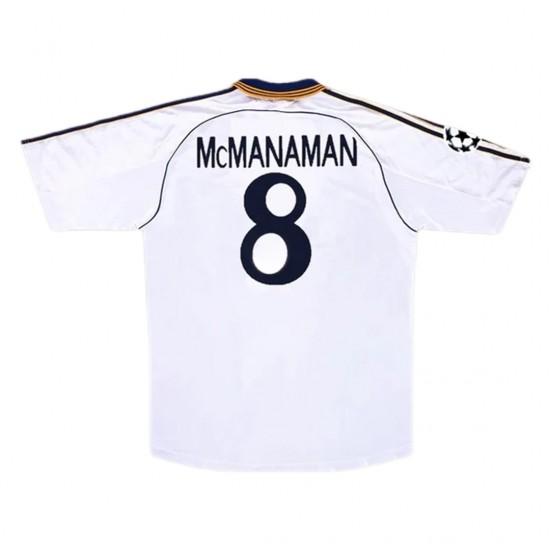 McMANAMAN #8 Retro Real Madrid Home Jersey 1998/00