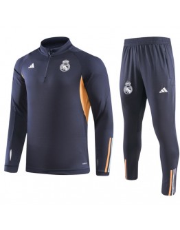 Kids Real Madrid Zipper Sweat Kit(Top+Pants) Gray 2023/24