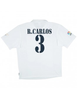 R.CARLOS #3 Real Madrid Retro Jersey Centenary Home 2002/03