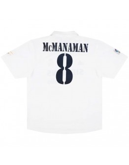 McMANAMAN #8 Real Madrid Retro Jersey Centenary Home 2002/03