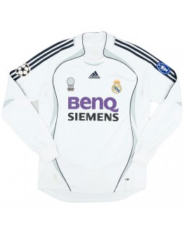 Real Madrid Retro Jersey Long Sleeve Home 2006/07