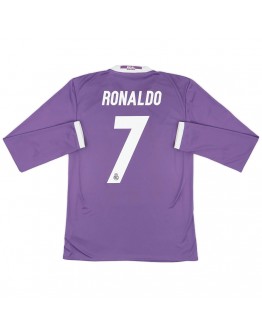 Ronaldo #7 Retro Real Madrid Long Sleeve Away Jersey 2016/17