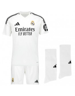 Kids Real Madrid Home Whole Jersey Kit 2024/25