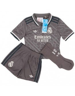 Kids Real Madrid Third Full Kit(Jersey+Shorts+Socks) 2024/25