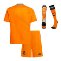 Kids Real Madrid Away Full Kit(Jersey+Shorts+Socks) 2024/25