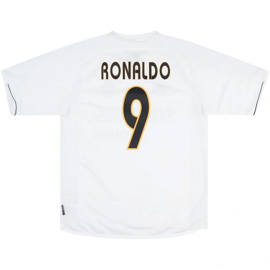 Ronaldo #9 Retro Real Madrid Home Jersey 2003/04