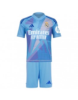 Kids Real Madrid Goalkeeper Kit Jersey+Shorts 2024/25