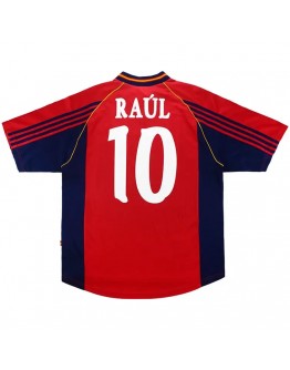 RA&Uacute;L #10 Spain Retro Jersey Home World Cup 1998