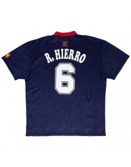 R. HIERRO #6 Retro Spain Away Jersey 1996