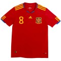 XAVI #8 Retro Spain Home Jersey 2010