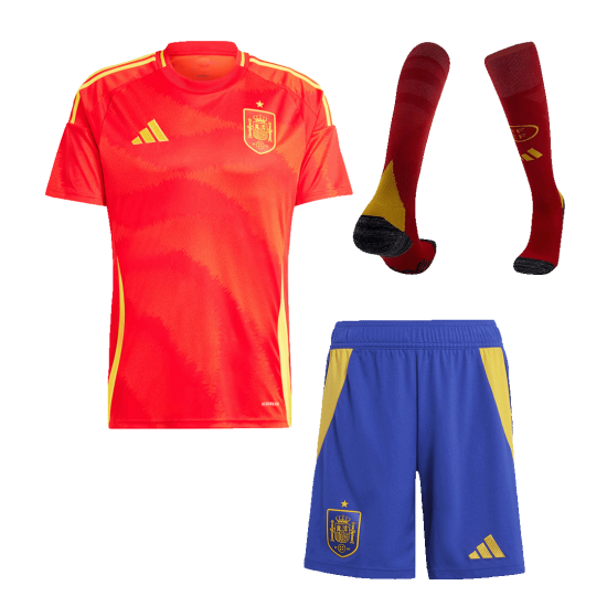 [Super Replica] Spain Home Full Kit(Jersey+Shorts+Socks) Euro 2024