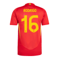 RODRIGO #16 Spain Home Jersey Player Version Euro 2024